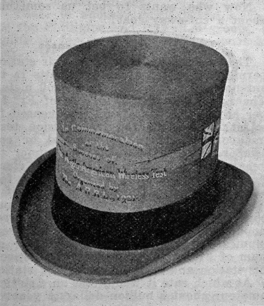QST July 1921, p. 35 Warner's hat